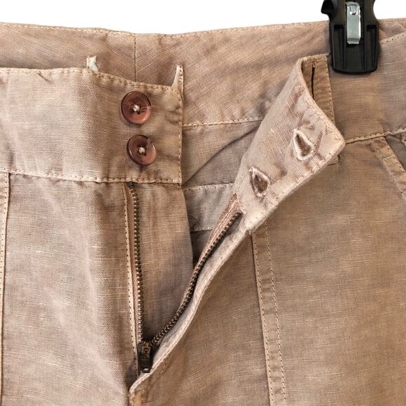 NWOT Sundance Organia Lace Pants Size 12 Linen Cotton Blnd Relaxed Fit Rose Dust - Picture 4 of 9